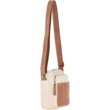 Fenland Canvas & Leather Crossbody Bag Tan/cream: FEN-751
