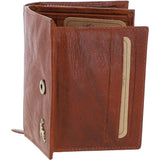 Women's Vintage Wash Leather Wallet Purse Tan : G-41