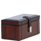 Ashwood Luxury Leather Dual Watch & Bracelet Storage Box Chestnut: LF-119