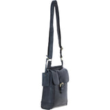 Vintage Small Leather Travel Shoulder Bag Navy – G24