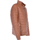 Trapper Leather Jacket Cognac: Massimo