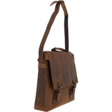 Large Vintage Leather Messenger Bag Tan: MEMPHIS BAG