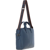 Brampton Leather Men's Messenger Bag Navy: 64273