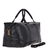 Large Leather Vintage Holdall Black : G-36