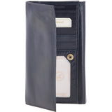 Vegetable Tanned Note, Coin & 8 Card Envelope Purse Navy: V-63