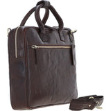 Classic Leather Laptop Bag Brandy: Q-44