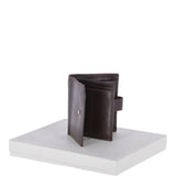 Vegetable Tanned Flip Side 6 card, ID & Coins Dual Bill fold Tab Leather Wallet Brown : 1246-VT