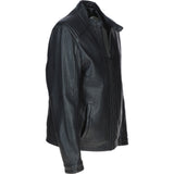 Ashwood Bubble Leather Mandarin Collar Men's Biker Jacket Black: nz-16110