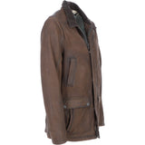 Mens Trapper Leather Jacket Brown 27: 162211