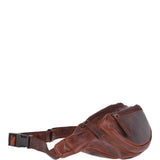Vintage Leather Travel Waist Bag Tan: Ed
