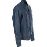 Ashwood Men's Genuine Leather Bomber Jacket Navy: AW-2255