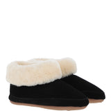 Sheepskin Slippers Black Silver: LADIES BOOTYS