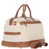 Fenland Canvas & Leather Holdall Tan/cream: FEN-757