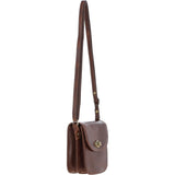 Ashwood Small Leather Crossbody Bag Brown: V-80