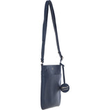 Ashwood Leather Curve Pocket Crossbody Bag Dark Blue: 63620