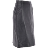 Women's Leather Pencil Skirt  Black : V2 Knee