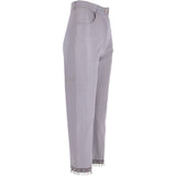 Womens 60's Hippy Leather Jeans Lilac: 479