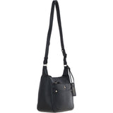 Ashwood Real Leather Top Zip Crossbody Bag Black: 63931