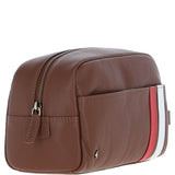 Gabicci Leather Washbag With Striped Tan: GB-64953