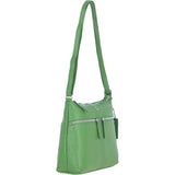 Sleek Luxe Leather Shoulder Bag Fern: Mourne