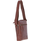 Mens Leather Messenger Bag Chestnut: Logan
