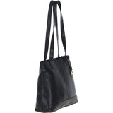 Elegant Ashwood Leather Shoulder Bag Black: Alice