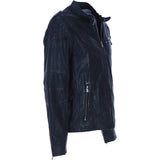 Ashwood Leather Men’s Zip-Up Biker Jacket Black: Largo-sp