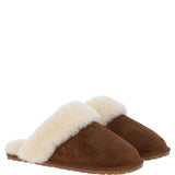 Women's Classic Suede Sheepskin Slippers Chestnut: Pippa