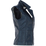 Leather Gilet Navy: FO-GILLET 2