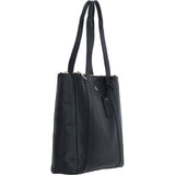 Ashwood Modern Black Leather Shoulder Bag: 63004