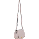 Ashwood Leather Crossbody Bag with Twist Lock Beige: 64787