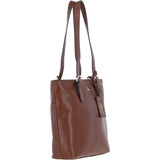 Elegant Shoulder Bag with Adjustable Straps 2 Tone Tan: 64562