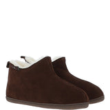 Fenland Classic Suede Sheepskin  Bootie Slippers Brown: MENS BOOTY