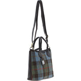 Versatile Ashwood Leather & Harris Tweed® Cloth Shoulder Bag Brown/Mcload: TW-22-01-BM