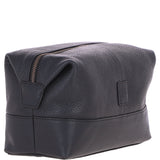 Mens Leather Washbag Black: Milo