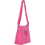 Sleek Luxe Leather Shoulder Bag Hot Pink: Mourne