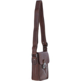Ashwood Leather Men's Buckle Crossbody Bag Chestnut: S-60