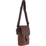Mens Vintage Oily Hunter Leather Travel Bag Brown: TOBY