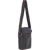 Real Leather Messenger Bag Brown: LISBON