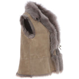 Reversible Toscana Suede Leather Gilet Mouse Tt: KB-42