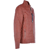 Trapper Leather Jacket Wine : Massimo