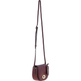 Real Leather Saddle Crossbody Bag Wine: 63753