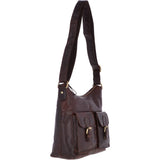 Vintage Two Pocket Leather Shoulder Bag Brandy – G21