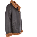 Soft Sheepskin Pilot Jacket Brown/ Dark Ginger: KE B3