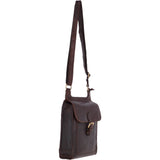 Vintage Small Leather Travel Shoulder Bag Brandy – G24