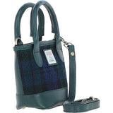 Ashwood Leather & Harris Tweed® Cloth Small Grab Bag Green/Watch: TW-63-18-GW