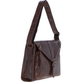 Ashwood Leather Laptop Messenger Shoulder Bag With Buckle Flap Tan: RHODE