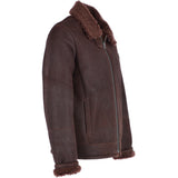 Sheepskin Leather Flying  Jacket  Brown: KE 5037
