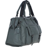 Brampton London Leather Weekender Bag Grey: 64807