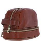 Ashwood Leather Men's Zip Washbag Tan: PL-41